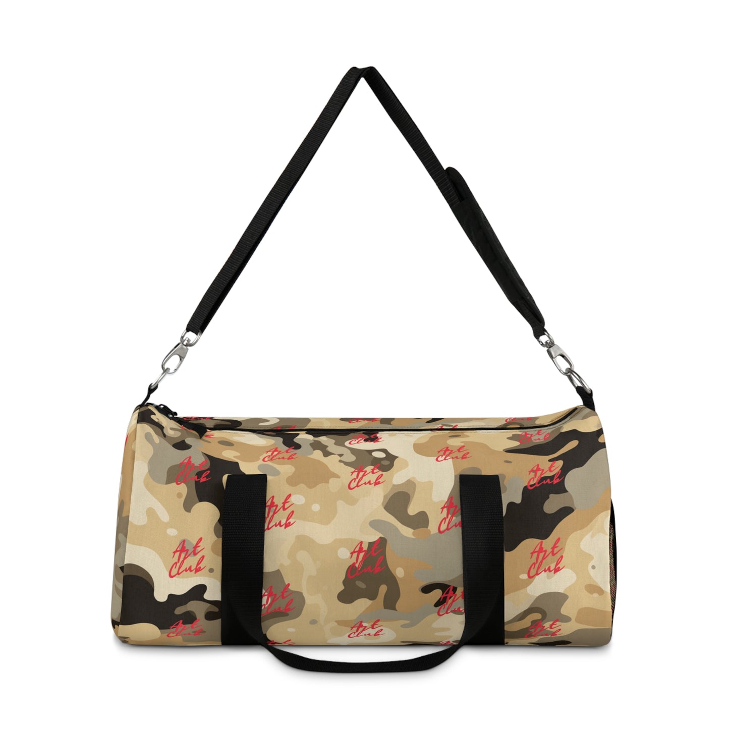 Art Club Desert Camo Red Logo Monogram Duffel Bag