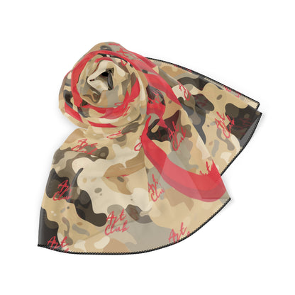 Art Club Desert Camo Red Monogram Scarf