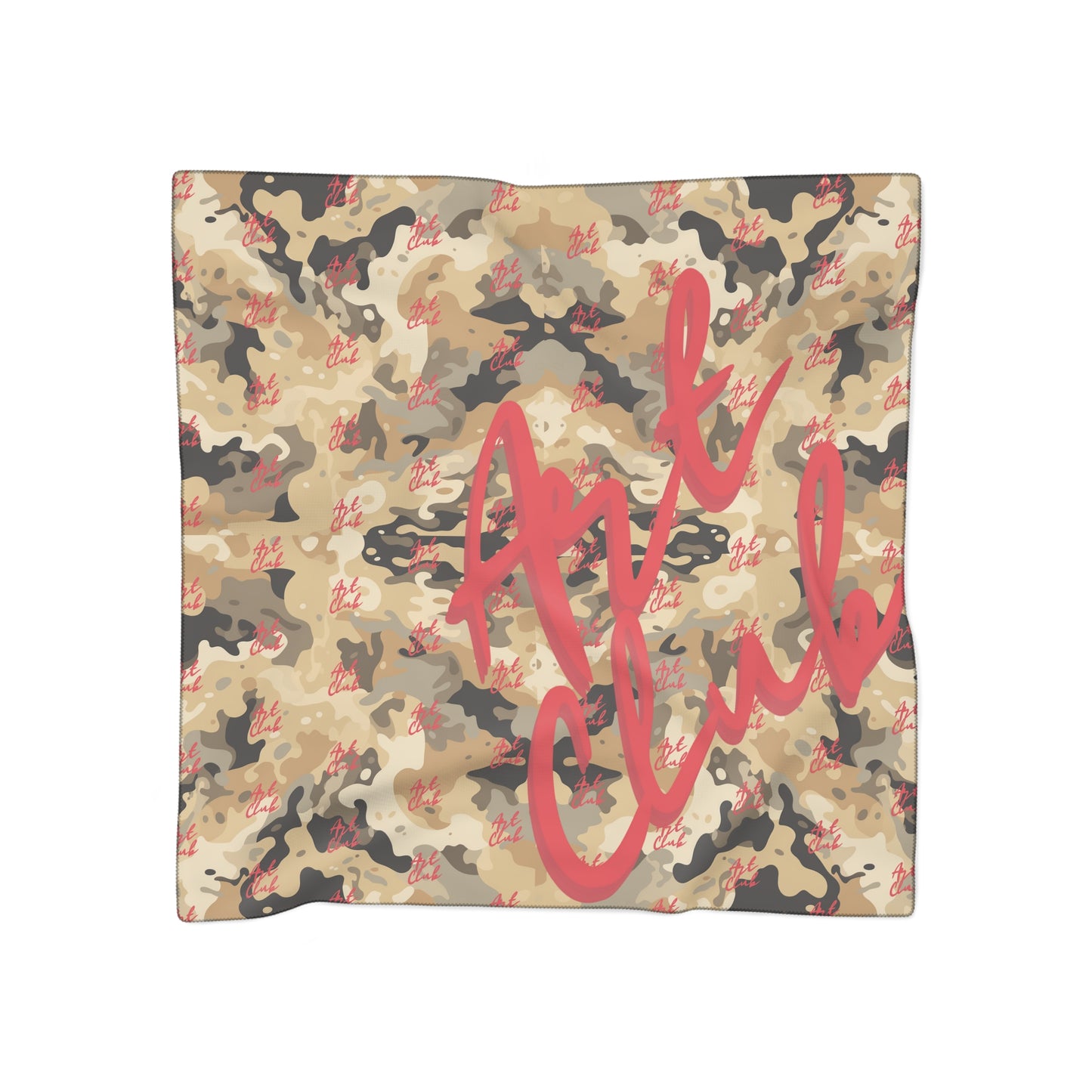 Art Club Desert Camo Red Monogram Scarf