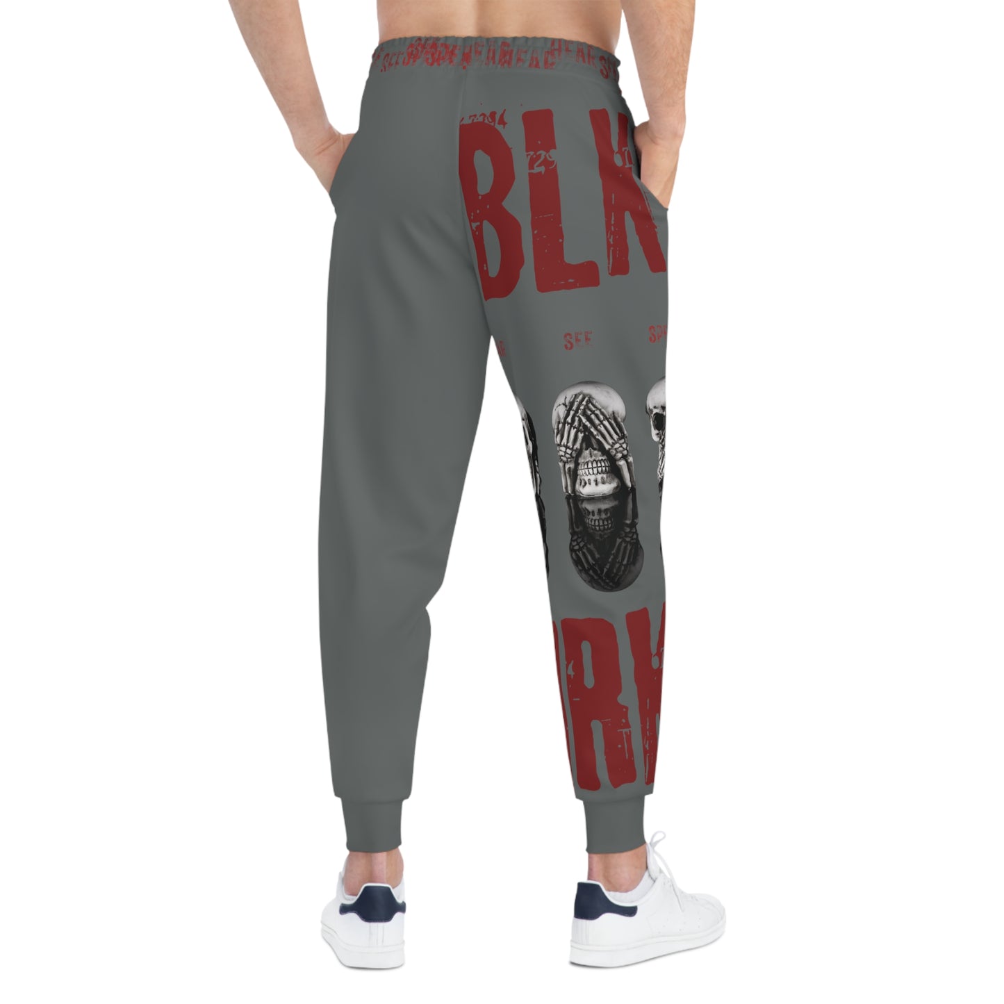 BLK MRKT See No Evil Gray Athletic Joggers