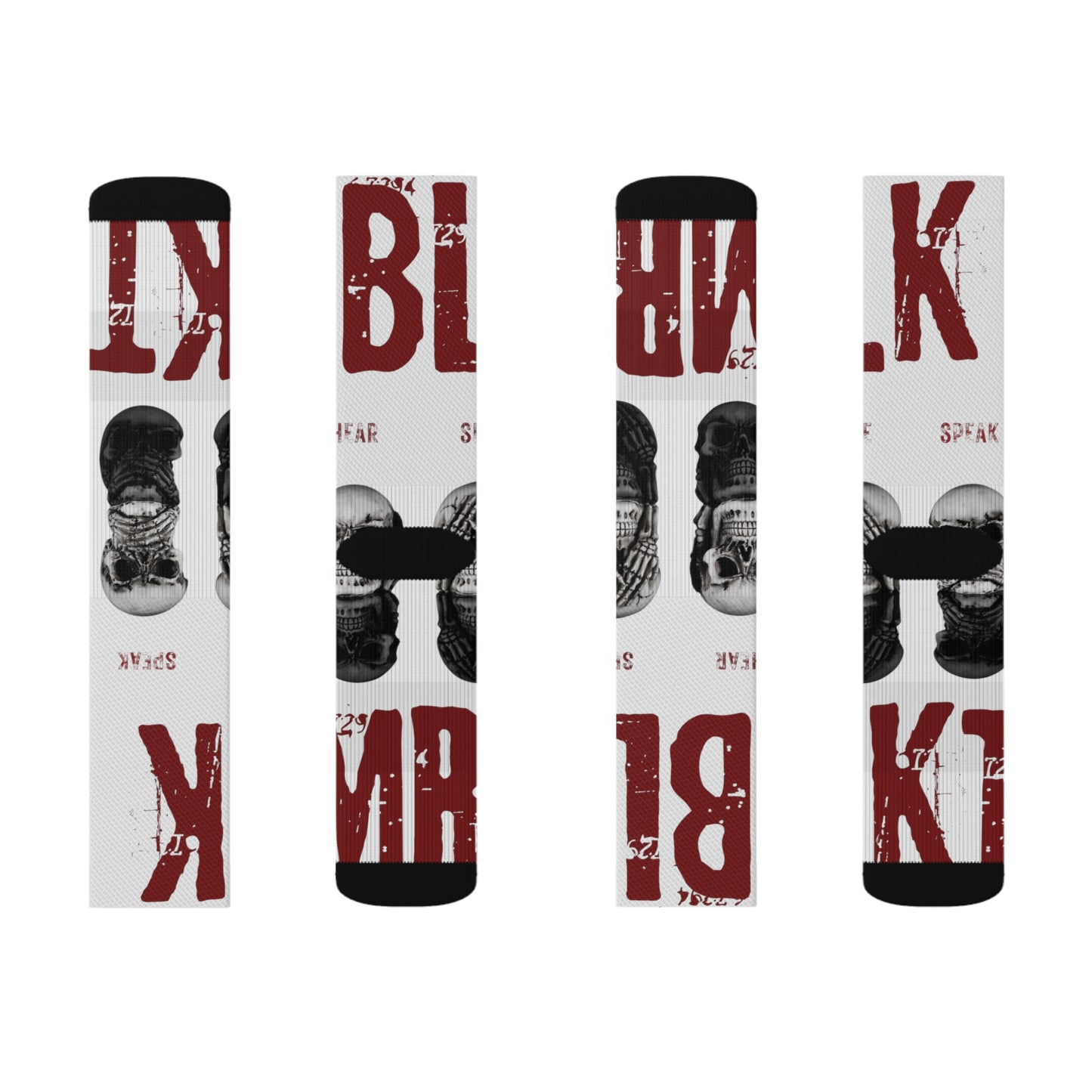 BLK MRKT  See No Evil Blanco Socks