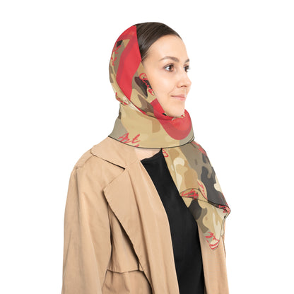 Art Club Desert Camo Red Monogram Scarf