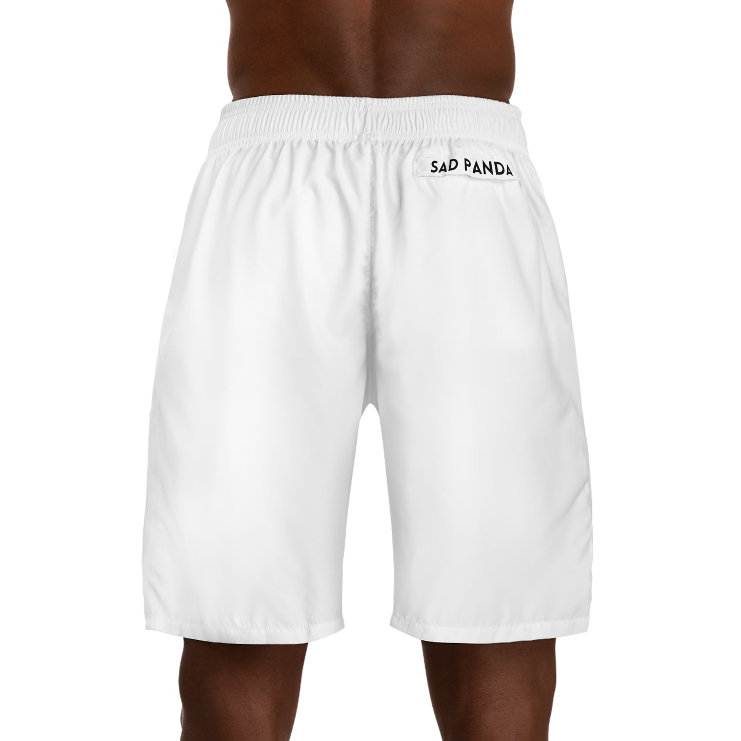 Sad Panda White Jogger Shorts