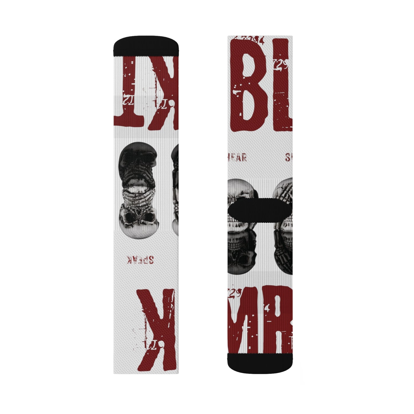 BLK MRKT  See No Evil Blanco Socks