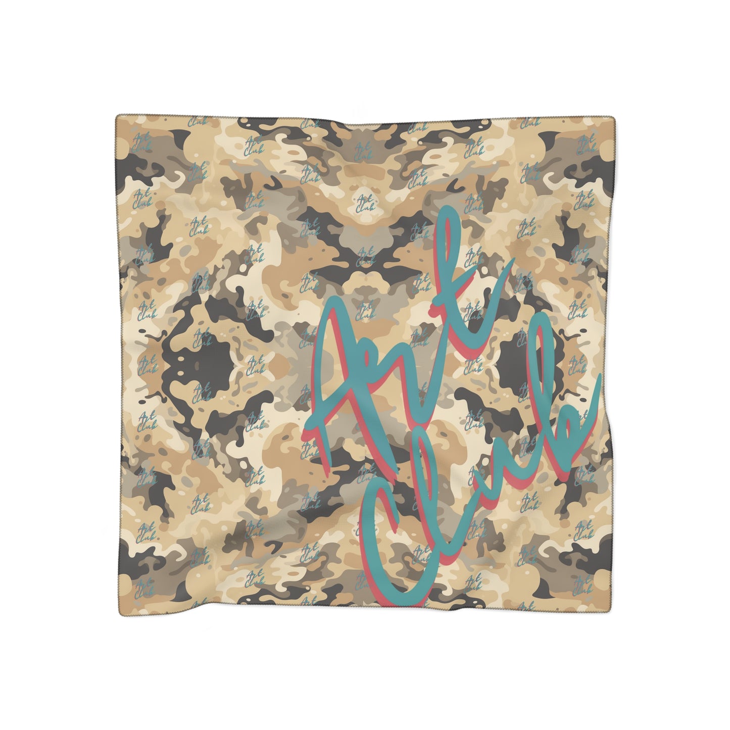 Art Club Desert Camo Teal Monogram Scarf