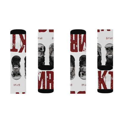 BLK MRKT  See No Evil Blanco Socks