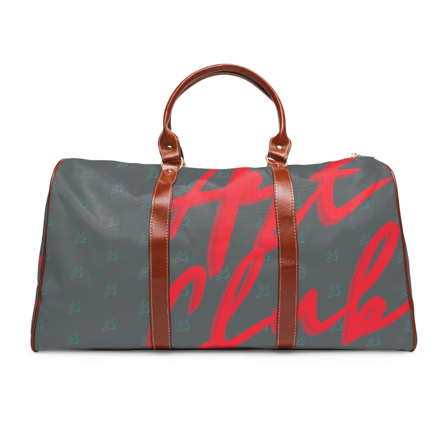 Art Club Monogram Gray Waterproof Travel Bag