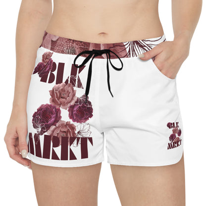 BLK MRKT Rose White Women's Casual Shorts