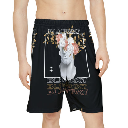 BLK MRKT Flower Face Black Shorts