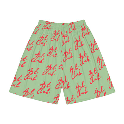 Art Club Red Logo Blush Green Shorts