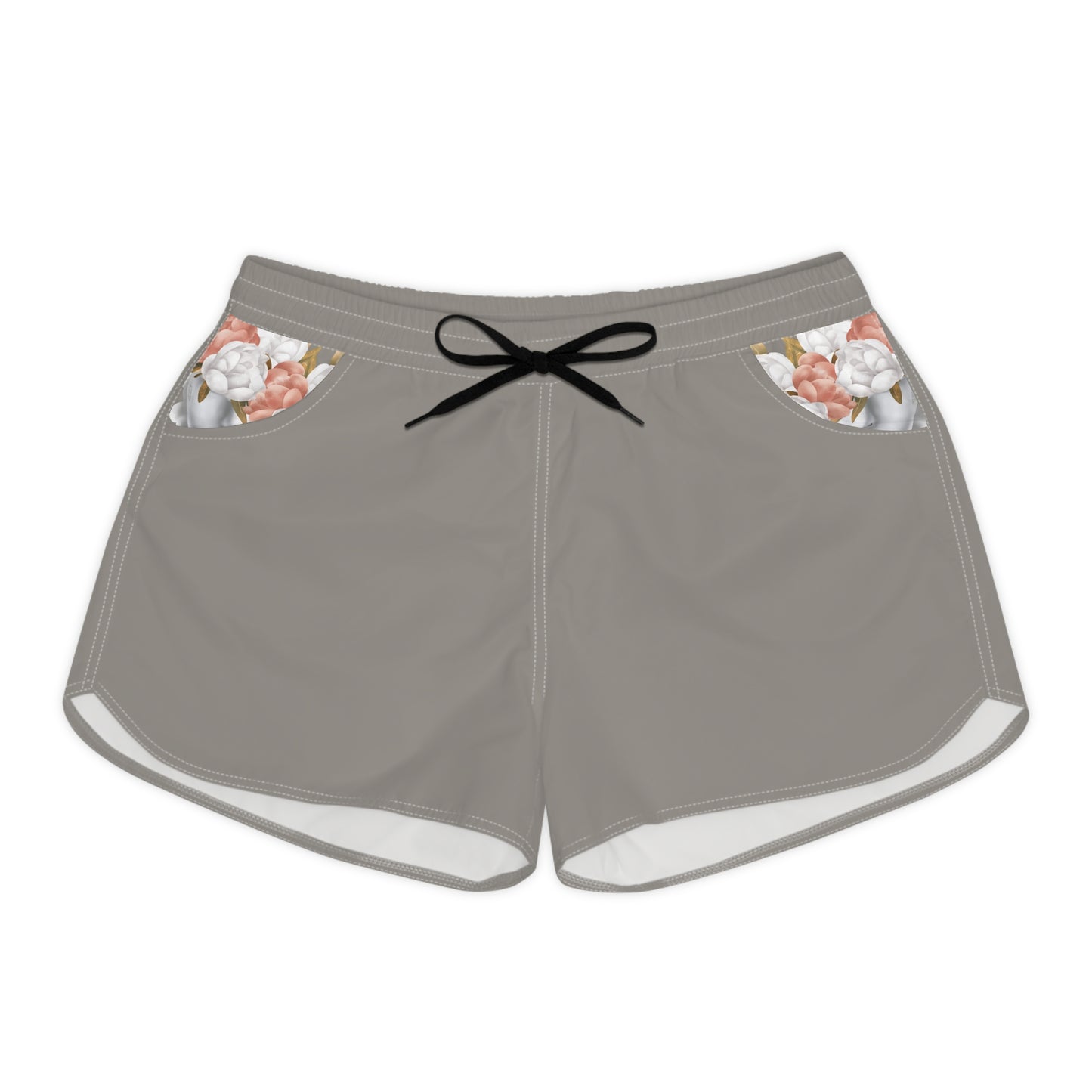 BLK MRKT Flower Face Gray Women's Casual Shorts