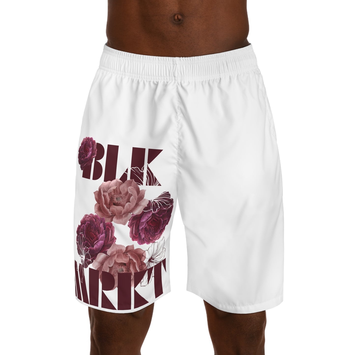 BLK MRKT Rose Big Logo Wine Jogger Shorts