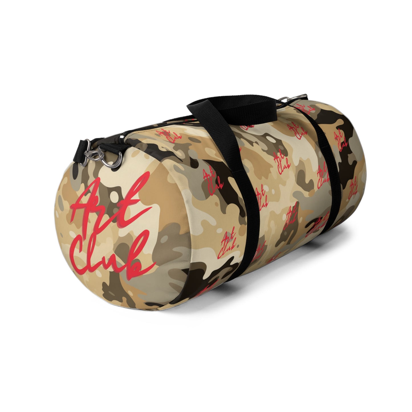 Art Club Desert Camo Red Logo Monogram Duffel Bag