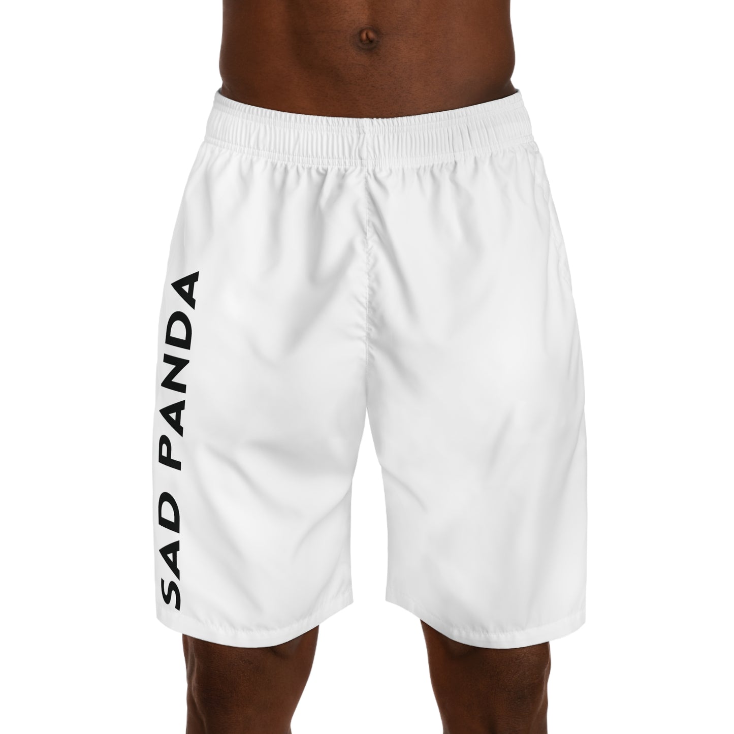 Sad Panda White Jogger Shorts