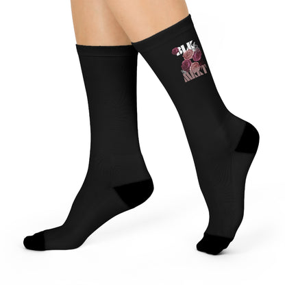 BLK MRKT Rose Pink n White Socks