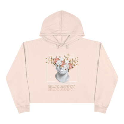 BLK MRKT Flower Face Crop Hoodie