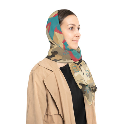 Art Club Desert Camo Teal Monogram Scarf