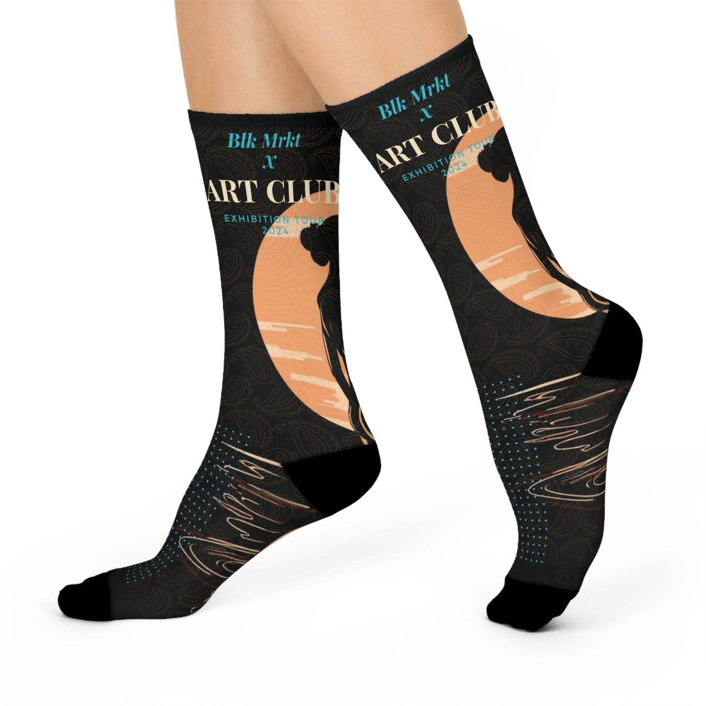 Art Club Moonlight Teal Socks