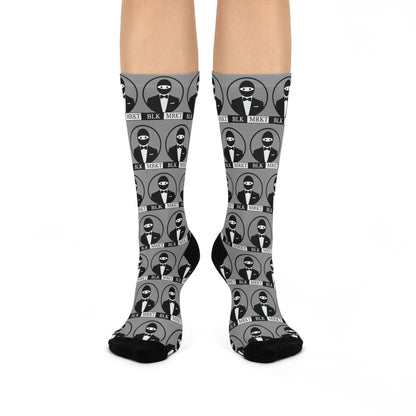 BLK MRKT BIGHEAD Logo Gray Socks