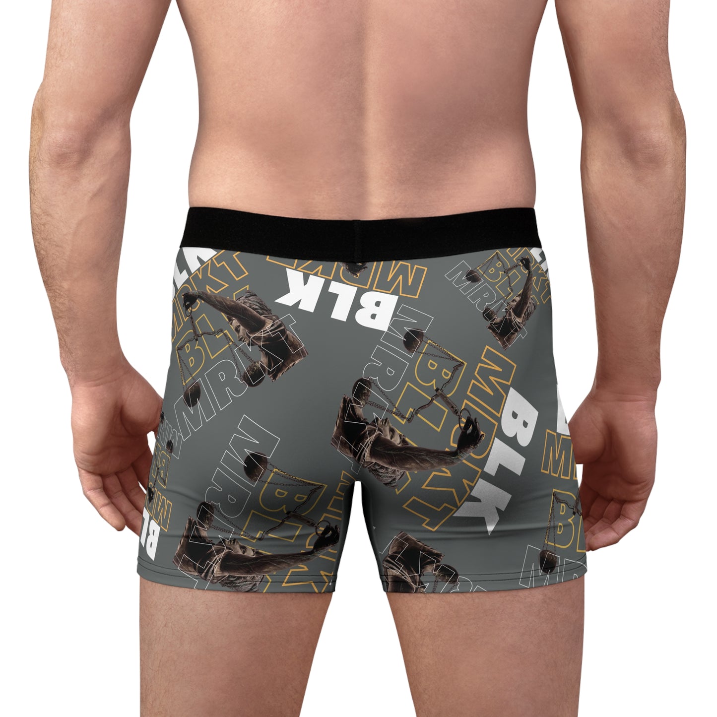 BLK MRKT Greek Scales Gray Boxer Briefs